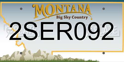 2SER092 Montana License Plate