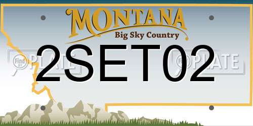 2SET02 Montana License Plate