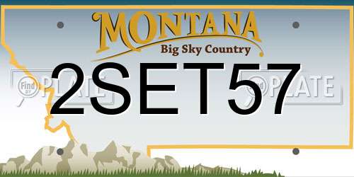 2SET57 Montana License Plate