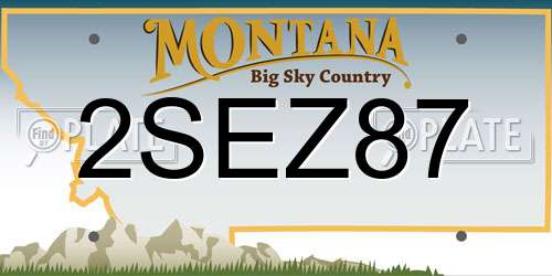 2SEZ87 Montana License Plate