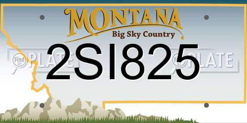 2SI825 Montana License Plate