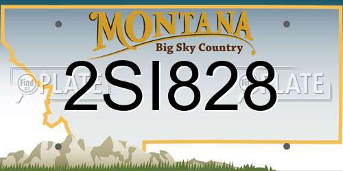 2SI828 Montana License Plate