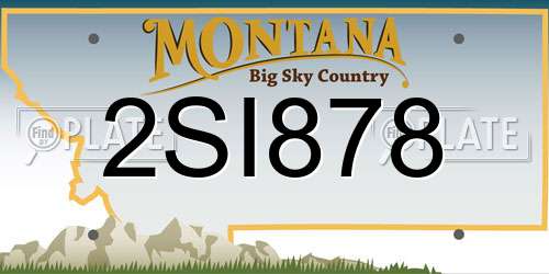 2SI878 Montana License Plate