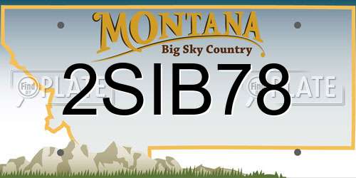 2SIB78 Montana License Plate
