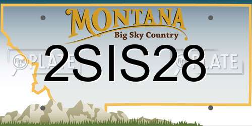 2SIS28 Montana License Plate