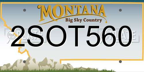 2SOT560 Montana License Plate