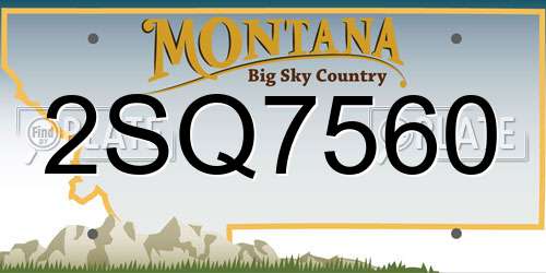 2SQ7560 Montana License Plate