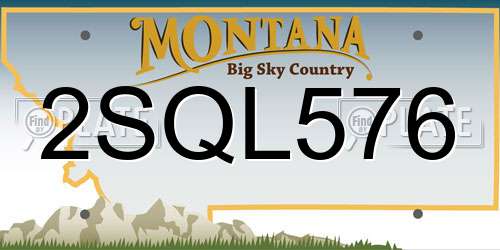 2SQL576 Montana License Plate