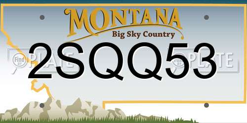 2SQQ53 Montana License Plate