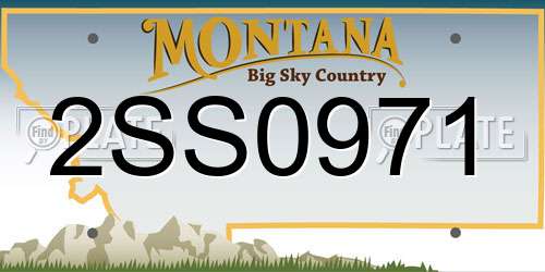 2SS0971 Montana License Plate