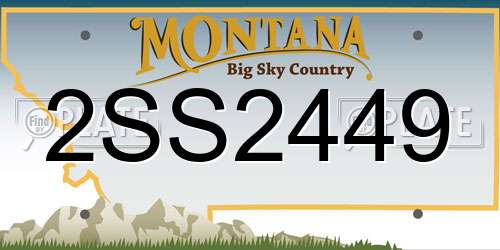 2SS2449 Montana License Plate