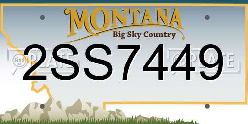 2SS7449 Montana License Plate