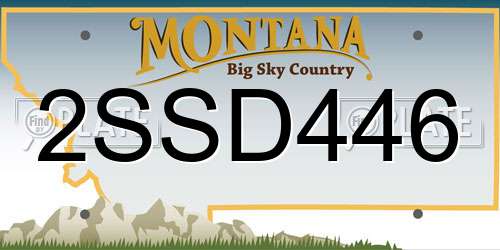 2SSD446 Montana License Plate