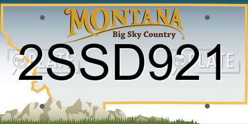2SSD921 Montana License Plate