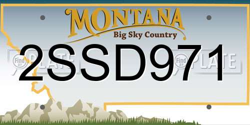 2SSD971 Montana License Plate