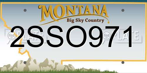 2SSO971 Montana License Plate