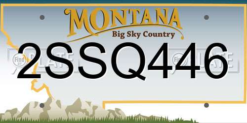2SSQ446 Montana License Plate