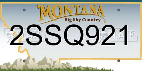 2SSQ921 Montana License Plate