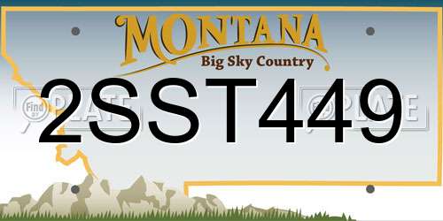 2SST449 Montana License Plate