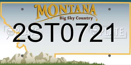 2ST0721 Montana License Plate
