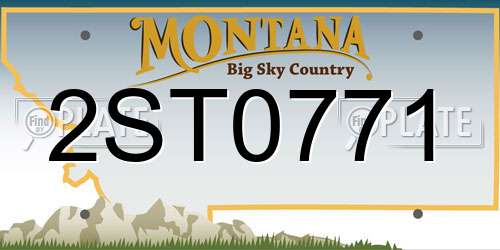 2ST0771 Montana License Plate