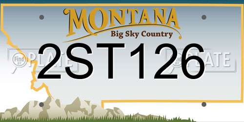 2ST126 Montana License Plate