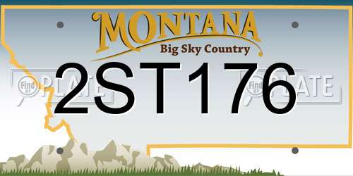 2ST176 Montana License Plate