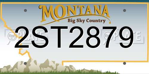 2ST2879 Montana License Plate