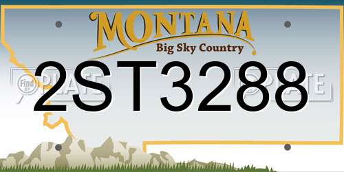 2ST3288 Montana License Plate