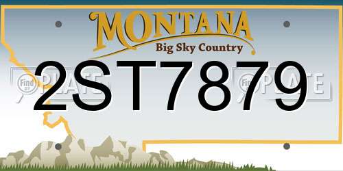 2ST7879 Montana License Plate