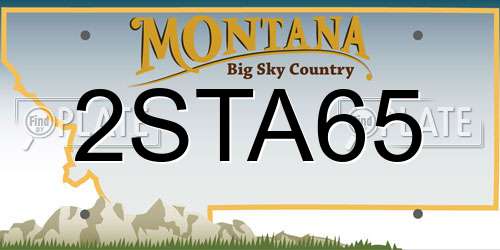 2STA65 Montana License Plate