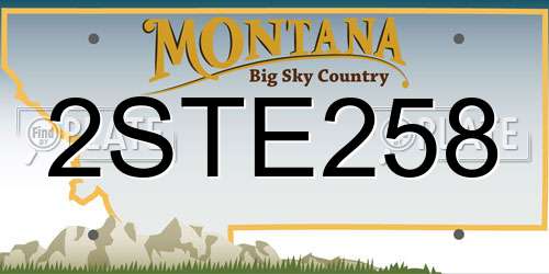 2STE258 Montana License Plate