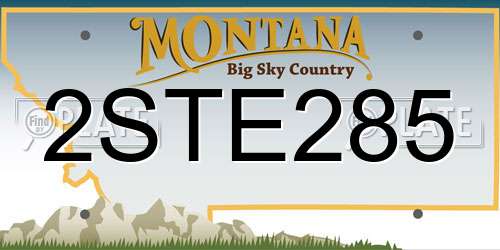 2STE285 Montana License Plate