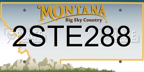 2STE288 Montana License Plate
