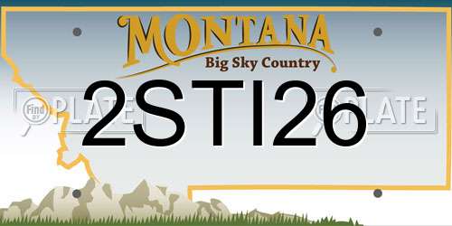 2STI26 Montana License Plate