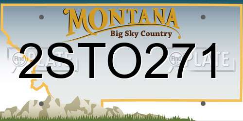 2STO271 Montana License Plate