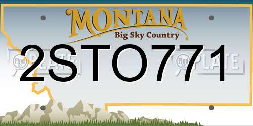 2STO771 Montana License Plate