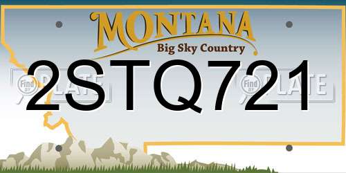 2STQ721 Montana License Plate