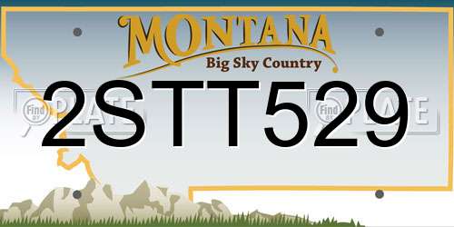 2STT529 Montana License Plate