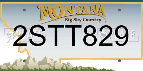 2STT829 Montana License Plate