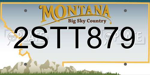 2STT879 Montana License Plate