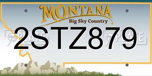 2STZ879 Montana License Plate