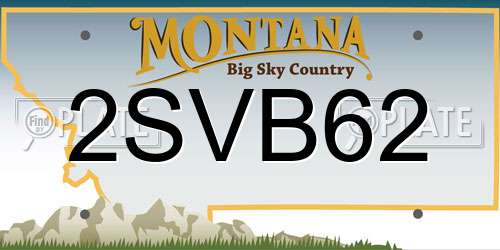 2SVB62 Montana License Plate