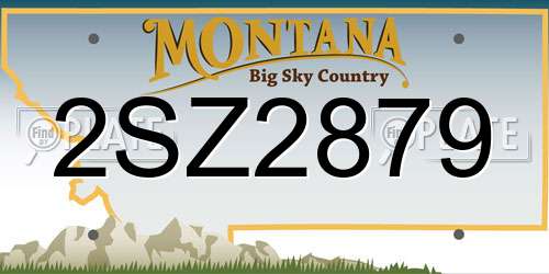 2SZ2879 Montana License Plate