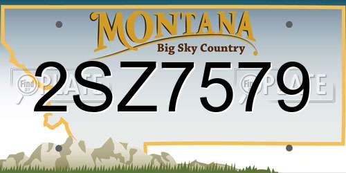 2SZ7579 Montana License Plate