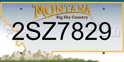 2SZ7829 Montana License Plate