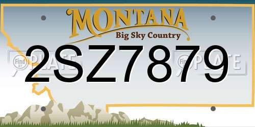 2SZ7879 Montana License Plate