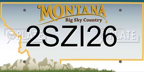 2SZI26 Montana License Plate