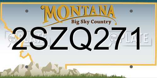 2SZQ271 Montana License Plate