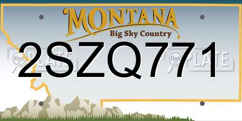 2SZQ771 Montana License Plate